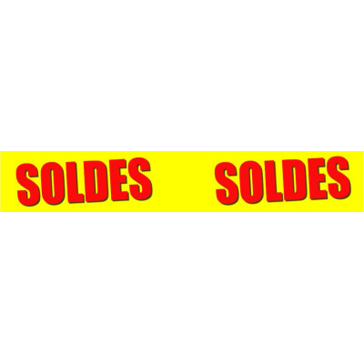 Banderole Jaune Fluo  -2000 x 1000 mm - Ourlet / Oeillets 50 cm